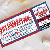 野球チケットパスカップルシャワー招待状 招待状