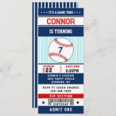 野球チケット招待状 招待状 (正面/裏面)