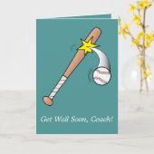野球チームからウェルコーチを得る カード (黄色い花)