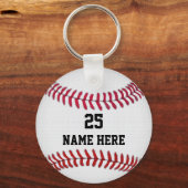 野球チームのギフトのための格安アイディアNAME & NUMBER キーホルダー (裏面)
