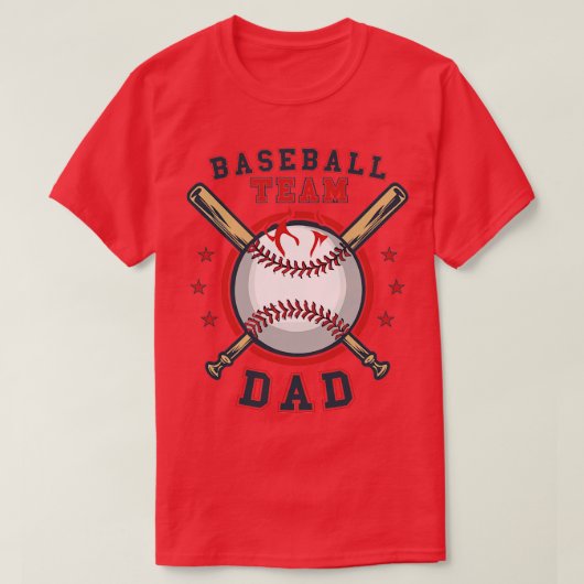 野球チームのパパ Tシャツ (デザイン正面)