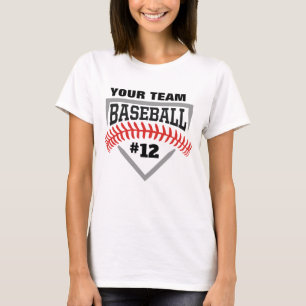 野球チームのマスコカスタムットレースベース&ナンバーズ Tシャツ