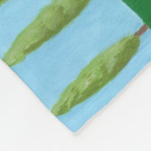 野球チームのラブラドール フリースブランケット (角)