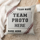 野球チームの写真のアイディアのギフトのコーチ、プレーヤー クッション (ブランケット)