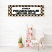 野球チームの旗、パーソナライズな3テキスト行 横断幕 (インサイチュ)