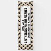 野球チームの旗、パーソナライズな3テキスト行 横断幕 (縦)