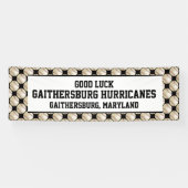 野球チームの旗、パーソナライズな3テキスト行 横断幕 (横)