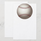 野球チームの試合のコーチ ファミリー フレンド 楽しい 便箋 (正面/裏面)