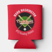 野球チームプレーヤーのクーラーボックス 缶クーラー (裏面)