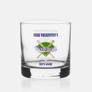 野球チームプレーヤースポーツラウンジ飲み物用品 ウイスキーグラス