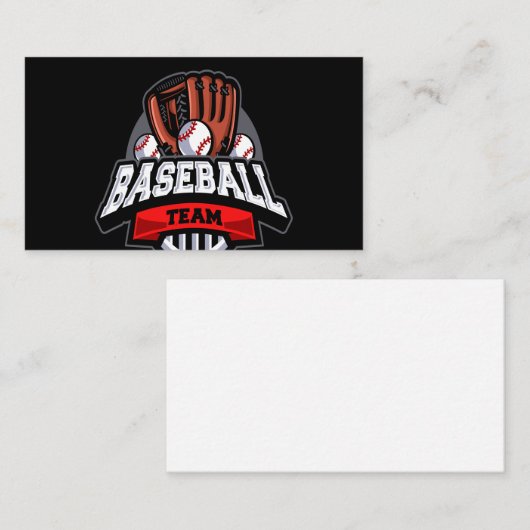 野球チーム 名刺 (正面/裏面)