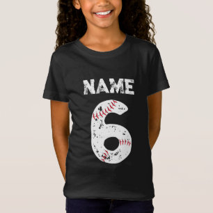 野球チーム、名前と番号6野球 Tシャツ
