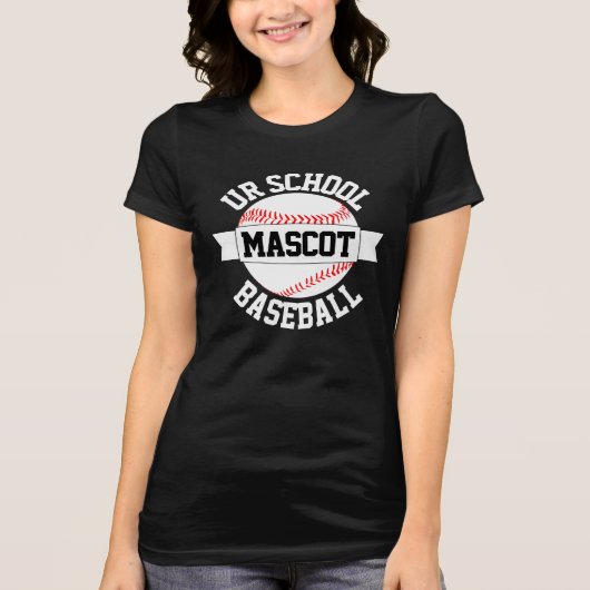 野球チーム/学校名&マスコット女子Tシャツ Tシャツ (正面)