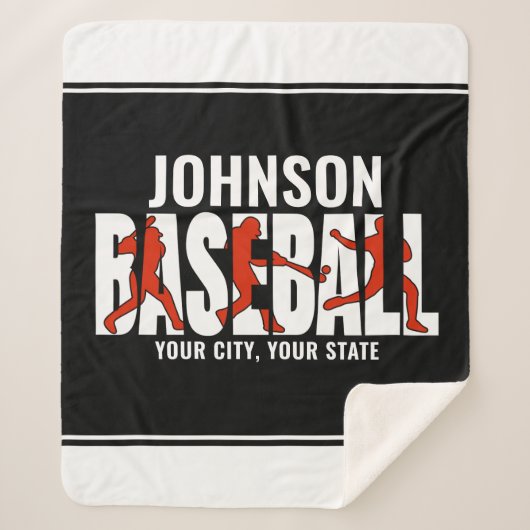 野球チームADD NAMEチャンピオンゲームプレーヤー シェルパブランケット (正面)