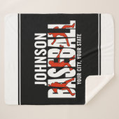 野球チームADD NAMEチャンピオンゲームプレーヤー シェルパブランケット (正面(横))