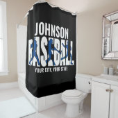 野球チームADD NAMEチャンピオンゲームプレーヤー シャワーカーテン (インサイチュ)