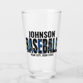 野球チームADD NAMEチャンピオンゲームプレーヤー タンブラーグラス (正面)