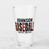 野球チームADD NAMEチャンピオンゲームプレーヤー タンブラーグラス (正面)