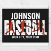 野球チームADD NAMEチャンピオンゲームプレーヤー ビールラベル (シングルラベル)