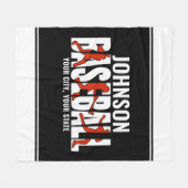 野球チームADD NAMEチャンピオンゲームプレーヤー フリースブランケット (正面(横))