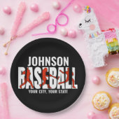 野球チームADD NAMEチャンピオンゲームプレーヤー ペーパープレート (パーティー)