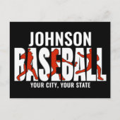 野球チームADD NAMEチャンピオンゲームプレーヤー ポストカード (正面)