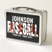 野球チームADD NAMEチャンピオンゲームプレーヤー メタルランチボックス (裏面)
