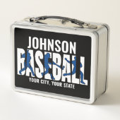 野球チームADD NAMEチャンピオンゲームプレーヤー メタルランチボックス (裏面)