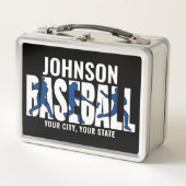 野球チームADD NAMEチャンピオンゲームプレーヤー メタルランチボックス (正面)