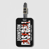 野球チームADD NAMEチャンピオンゲームプレーヤー ラゲッジタグ (正面縦)