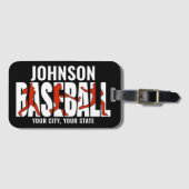 野球チームADD NAMEチャンピオンゲームプレーヤー ラゲッジタグ (正面横)
