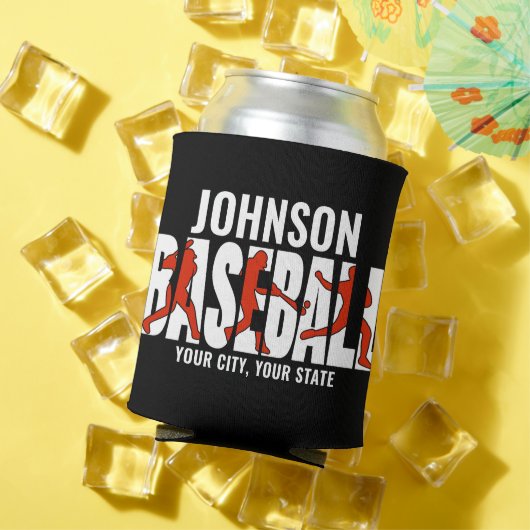 野球チームADD NAMEチャンピオンゲームプレーヤー 缶クーラー (インサイチュ 夏)