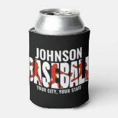 野球チームADD NAMEチャンピオンゲームプレーヤー 缶クーラー (缶正面)