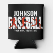 野球チームADD NAMEチャンピオンゲームプレーヤー 缶クーラー (正面)