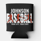 野球チームADD NAMEチャンピオンゲームプレーヤー 缶クーラー (裏面)