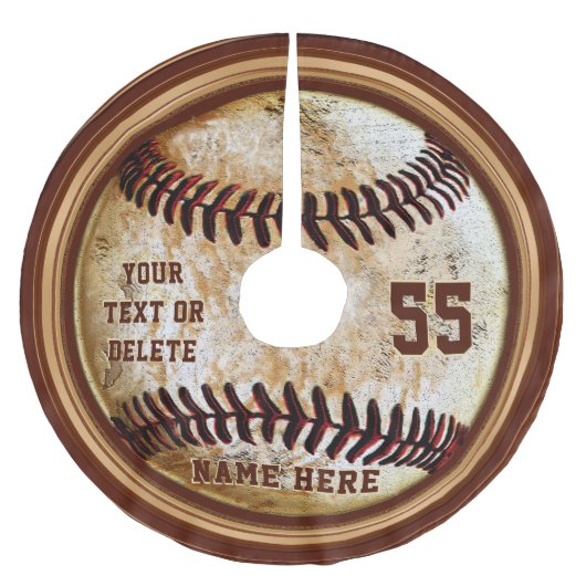 野球ツパーソナライズされたリースカート、ヴィンテージルック ブラッシュドポリエステルツリースカート (正面)