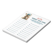 野球テディ男の子の赤ちゃんシャワー記憶トレイゲーム ノートパッド (回転)