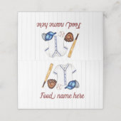 野球テント座席表誕生会 プレイスカード (外部開封)