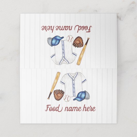 野球テント座席表誕生会 プレイスカード (外部開封)