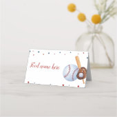 野球テント座席表誕生日ベビーシャワー プレイスカード (正面)