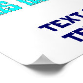 野球テンプレートチームカスタマイズ名簿 ポスター (角)