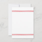 野球テーマのスポーツウェディングRSVP応答 出欠カード (裏面)