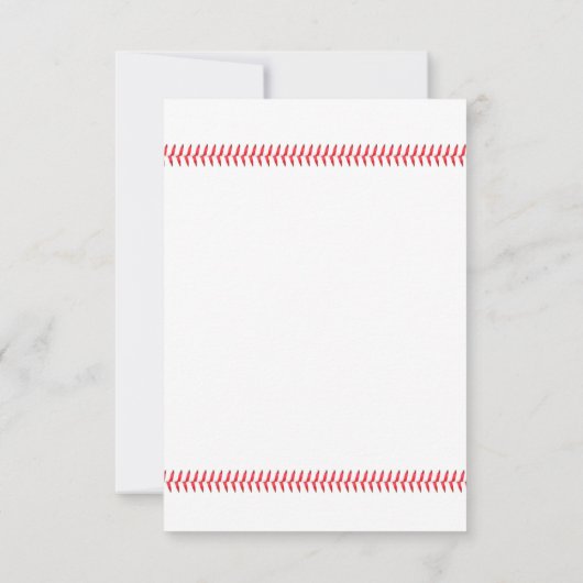 野球テーマのスポーツウェディングRSVP応答 出欠カード (裏面)