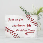野球テーマの誕生日パーティー招待状 招待状 (スタンド正面)