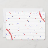 野球テーマの誕生日写真招待 招待状 (裏面)