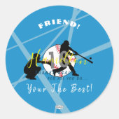 野球テーマステッカーHAMbyWG ラウンドシール (正面)