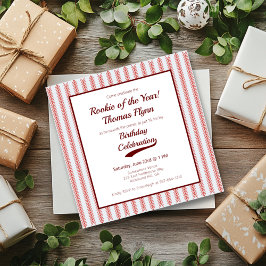 野球テーマスポーツスクエア誕生日招待状 招待状