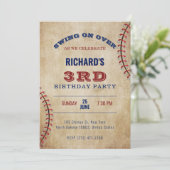 野球テーマスポーツ誕生日 招待状 (スタンド正面)