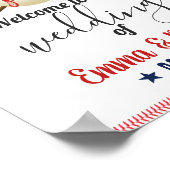 野球テーマス結婚ポーツへようこそ ポスター (角)