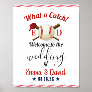 野球テーマス結婚ポーツへようこそ ポスター